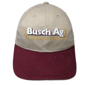 Bryan Custom Caps Gear Baseball Cap Beige Red One Size Busch Ag Idaho Barley Hat